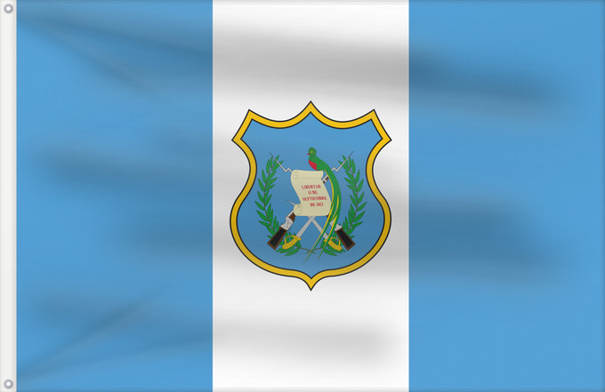 Flagge, mit zwei Metallösen und verstärktem Besatzband: Guatemala  1924	Guatemala as depicted in Nouveau Petite Larousse Illustré	Guatemala (1924)