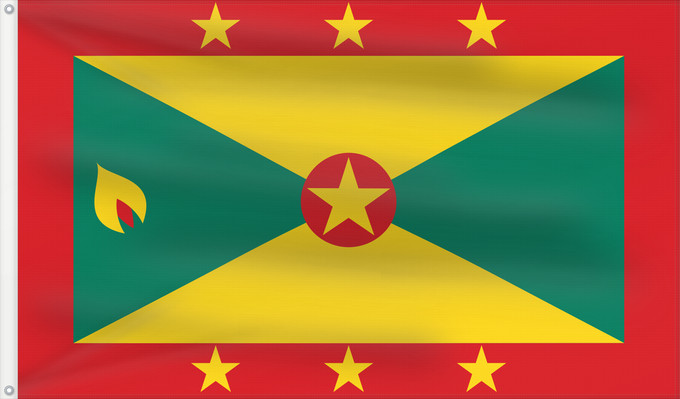Bandera, con dos ojales metálicos y lado del asta reforzado: Grenada	Grenade	Granada	Флаг Гренады	Grenadas