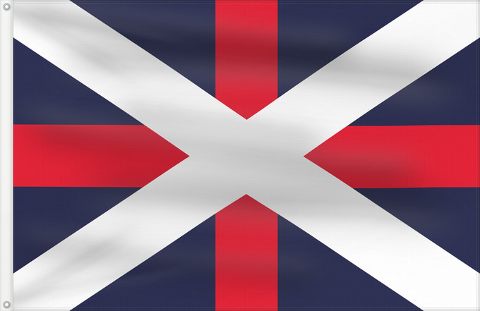 Drapeau, avec deux œillets métalliques et guindant renforcé : Naval Ensign of Georgia