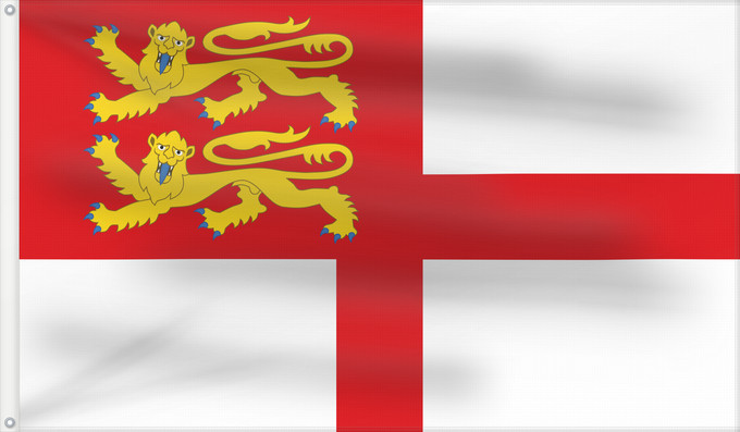 Flag, with two metal eyelets and reinforced hoist: Sark Sercq Couleu de Ser
