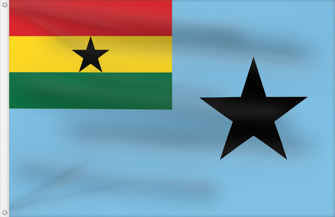 Flag, with two metal eyelets and reinforced hoist: Civil Air Ensign of Ghana