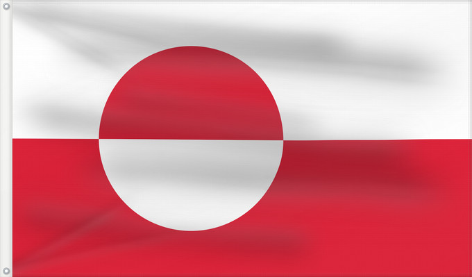 Flag, with two metal eyelets and reinforced hoist: Greenland	Groenland	Groenlandia	Grönlands	Groenlândia	Grenlandii	علم جرينلاند	Знаме на Гренландия	Grónska	Yr Ynys Las	Grønlands	Σημαία της Γροιλανδίας	Gronlando	Gröönimaa lipp	Grönlannin	Grønland	Graonlainne	Grönland	Grenlando	Grænlands	Kalaallit erfalasu