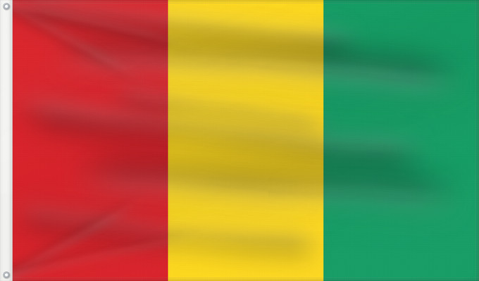 Flag, with two metal eyelets and reinforced hoist: Guinea Guinée