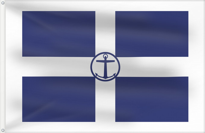 Bandera, con dos ojales metálicos y lado del asta reforzado: Greek pilot boat ensign