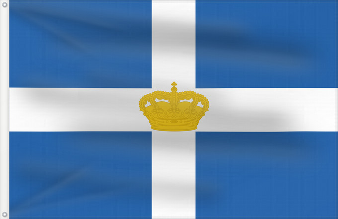 Bandera, con dos ojales metálicos y lado del asta reforzado: Kingdom of Greece