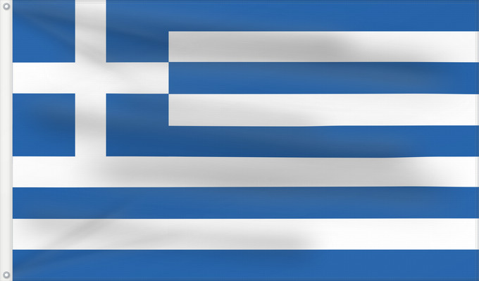 Bandera, con dos ojales metálicos y lado del asta reforzado: Greece	Greece  since 1978  and Naval Ensign of Greece  since 1828	Grèce  depuis 1978  et insigne naval de la Grèce  depuis 1828	Grecia	Griechenland	Griekenland	Grécia	Grecji	Yunanıstan	Знаме на Гърция	গ্রীসদেশীয় পতাকা	Banniel Gres	Řecká vlajka	Gwlad Groe