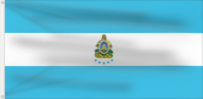 Bandera, con dos ojales metálicos y lado del asta reforzado: Naval Ensign of Honduras