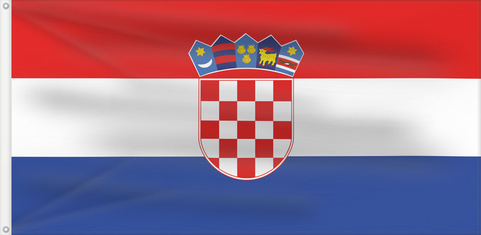 Drapeau, avec deux œillets métalliques et guindant renforcé : Croatia for discussion Croatia (for discussion) Croatie (pour discussion) Croacia (para discusión) Kroatien (zur Diskussion) Croazia (per discussione) Croatia