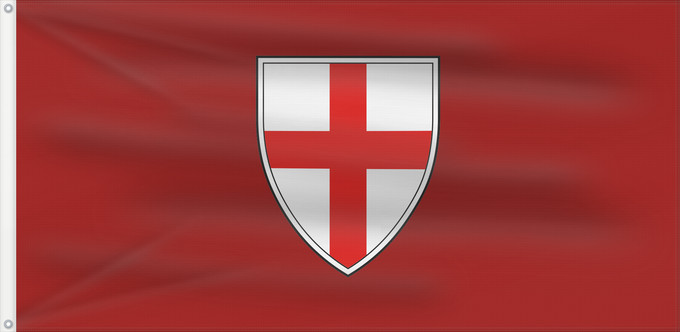 Bandera, con dos ojales metálicos y lado del asta reforzado: Buja	City of Buje	Buje	Stadt Buje	Della Città di Buie	Grada Buja	Mesta Buja