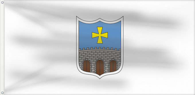 Drapeau, avec deux œillets métalliques et guindant renforcé : Oprtlja	Municipality of Oprtalj	Municipalité d'Oprtalj	Oprtalj	Gemeinde Oprtalj	Comune di Portole	Općine Oprtlja	Občine Oprtlja