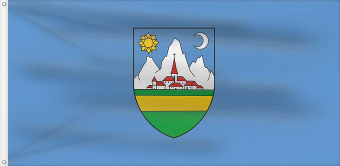 Drapeau, avec deux œillets métalliques et guindant renforcé : Ravne Gore Municipality of Ravna Gora Municipalité de Ravna Gora Municipio de Ravna Gora Gemeinde Ravna Gora Comune di Ravna Gora Općine Ravne Gore Občine Ravne Gore