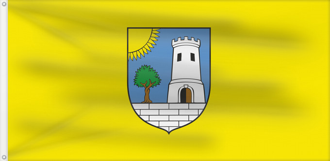 Drapeau, avec deux œillets métalliques et guindant renforcé : Tara-Vabrige Municipality of Tar-Vabriga Municipalité de Tar-Vabriga Municipio de Tar-Vabriga Gemeinde Tar-Vabriga Comune di Torre-Abrega Općine Tara-Vabrige Občine Tara-Vabrige