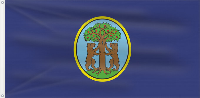 Bandera, con dos ojales metálicos y lado del asta reforzado: Vrsara	Municipality of Vrsar	Municipalité de Vrsar	Municipio de Vrsar	Gemeinde Vrsar	Comune di Orsera	Općine Vrsara	Občine Vrsara