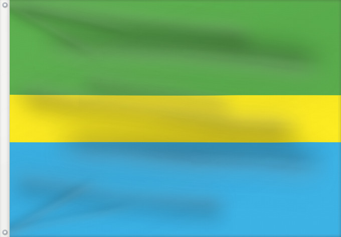 Bandera, con dos ojales metálicos y lado del asta reforzado: Municipal Flag of Bandung, Indonesia