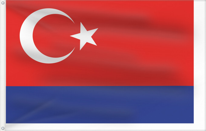 Flag, with two metal eyelets and reinforced hoist: Riau