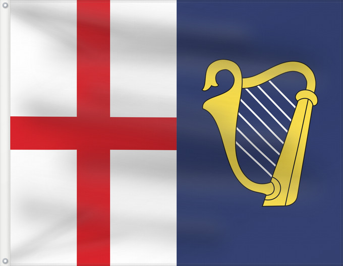 Flagge, mit zwei Metallösen und verstärktem Besatzband: Commonwealth  1649-1651	Commonwealth (1649-1651)	Commonwealth between 1649 and 1651