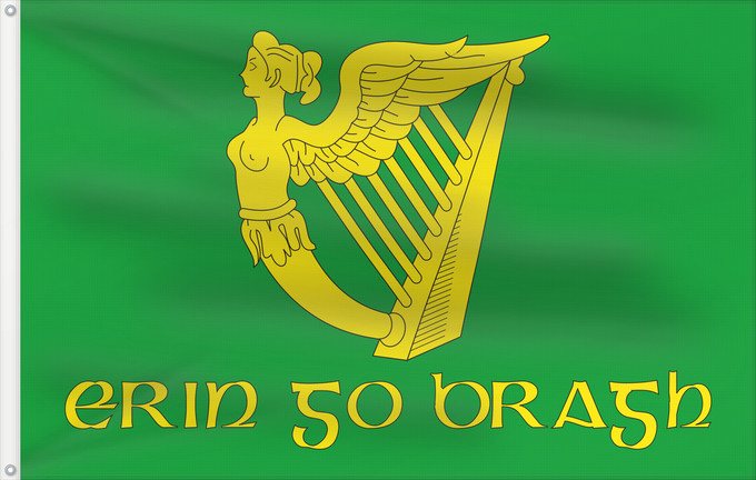 Drapeau, avec deux œillets métalliques et guindant renforcé : Erin Go Bragh Irish nationalist flag version of Image Erin Go Bragh flag