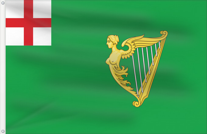 Drapeau, avec deux œillets métalliques et guindant renforcé : Green Ensign 1701