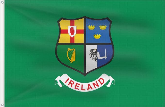 Drapeau, avec deux œillets métalliques et guindant renforcé : Ireland hockey team	Équipe de hockey d'Irlande	Equipo de hockey de Irlanda	Irisches Hockeyteam	Squadra di hockey dell'Irlanda	Field hockey team of Ireland  Four Provinces coat of arms -- Ulster