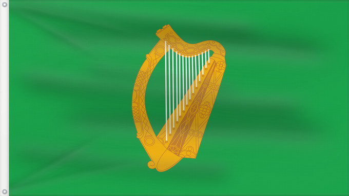 Flagge, mit zwei Metallösen und verstärktem Besatzband: Naval Jack of Ireland