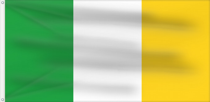 Flag, with two metal eyelets and reinforced hoist: County Offaly Offaly