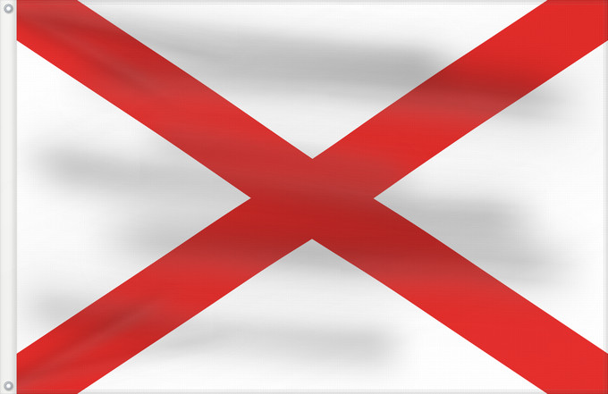 Flagge, mit zwei Metallösen und verstärktem Besatzband: Saint Patrick s saltire