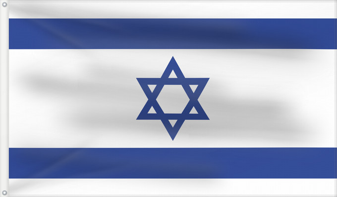 Flagge, mit zwei Metallösen und verstärktem Besatzband: Israel	D Israël	Israeliana	Israël	Israhēls fana	علم دولة إسرائيل	ܐܬܐ ܕܐܝܣܪܐܝܠ	Сьцяг Дзяржавы Ізраілю	Izraele	Israels	Σημαία του Ισραήλ	Israelo	پرچم اسرائیل	Iosrael	Brattagh Israel	דגל ישראל	Izraela	Izrael	Իսրայել դրոշը	Li flagga del Israel	ისრაელის დროშა	
