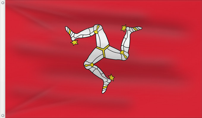 Flag, with two metal eyelets and reinforced hoist: Isle of Man	L île de Man	Isla de Man	Insel Man	Dell Isola di Man	Man	Ilha de Man	Wyspy Man	Manes	علم مان	Sciag Vostrava Men / Сцяг Вострава Мэн	Ściag Vyspy Men / Сьцяг Выспы Мэн	Banniel Manav	Ostrva Man	Ostrova Man	Ynys Manaw	Isle of Mans	Σημαία της Νήσου