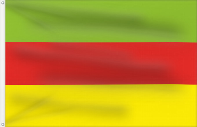 Drapeau, avec deux œillets métalliques et guindant renforcé : Bodoland	National colours of Bodoland	Bodoland  Índia