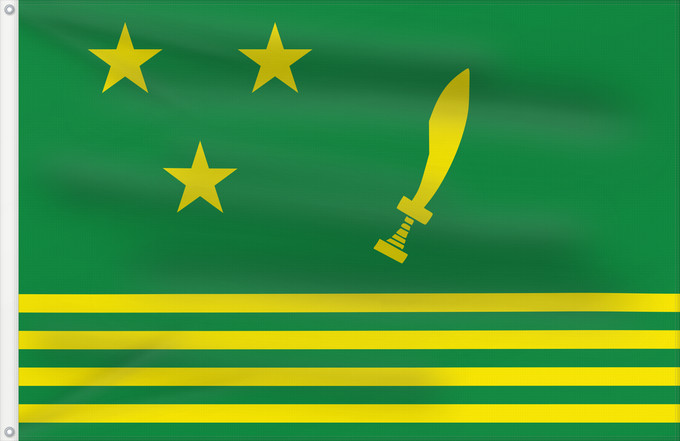 Drapeau, avec deux œillets métalliques et guindant renforcé : Gurkhaland	グルカランドの旗