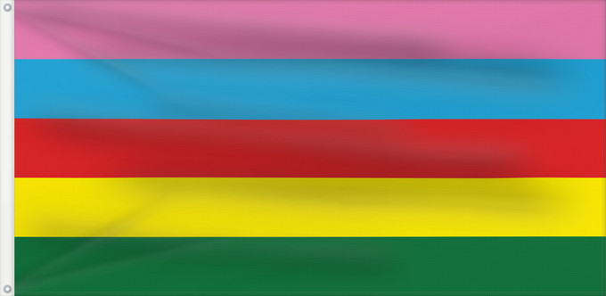 Drapeau, avec deux œillets métalliques et guindant renforcé : Idar