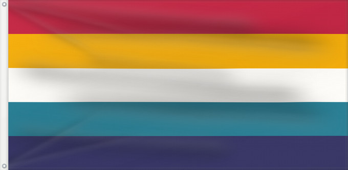 Bandera, con dos ojales metálicos y lado del asta reforzado: Jaipur
