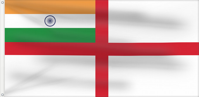 Flag, with two metal eyelets and reinforced hoist: Naval Ensign of India 1950-2001