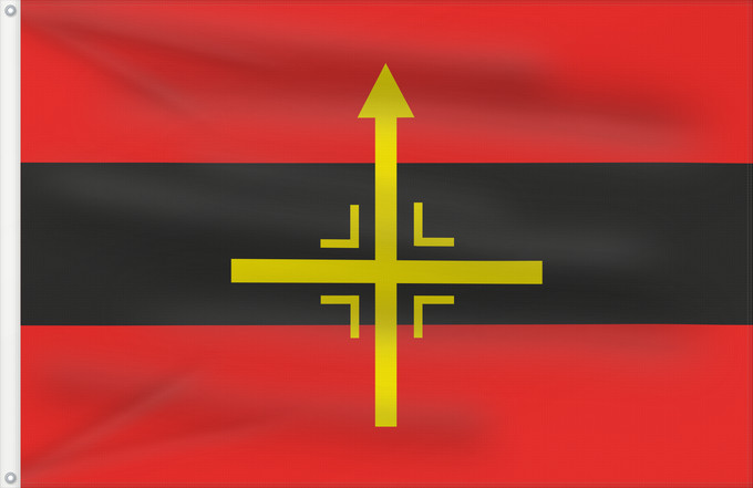 Flagge, mit zwei Metallösen und verstärktem Besatzband: Northern-Command-Indian Army Northern Command of the Indian Army