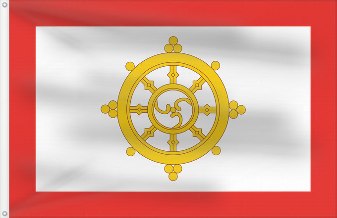 Drapeau, avec deux œillets métalliques et guindant renforcé : Sikkim monarchy