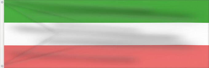 Flagge, mit zwei Metallösen und verstärktem Besatzband: Persia 1907 Persia Iran at 1905-1910
