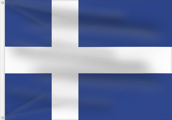 Drapeau, avec deux œillets métalliques et guindant renforcé : Hvítbláinn