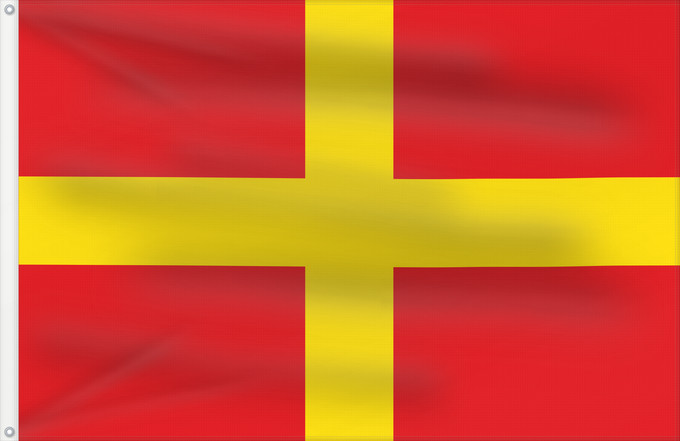 Bandera, con dos ojales metálicos y lado del asta reforzado: Messina	Messine
