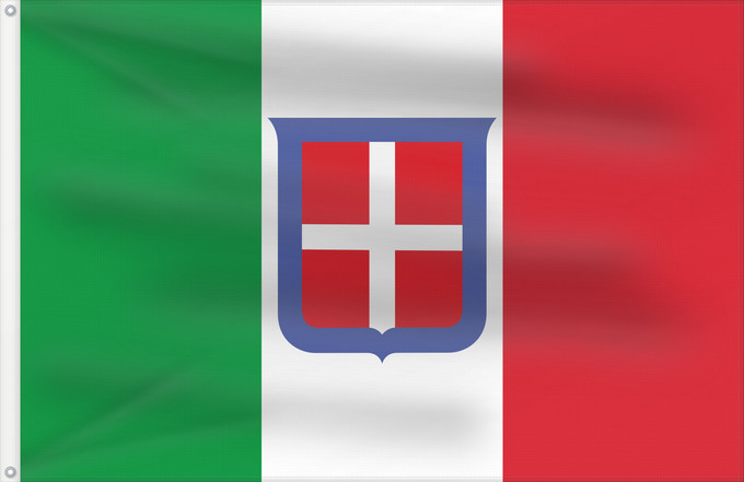 Flagge, mit zwei Metallösen und verstärktem Besatzband: Italy 1861–1946 Kingdom of Sardinia 1851-1861 and of the Kingdom of Italy 1861-1946 Royaume de Sardaigne 1851 - 1861 et du Royaume d Italie 1861 - 1946 dans un contexte gouvernemental ou militaire Reino de Italia 1861-1946 Königreich Italiens 1