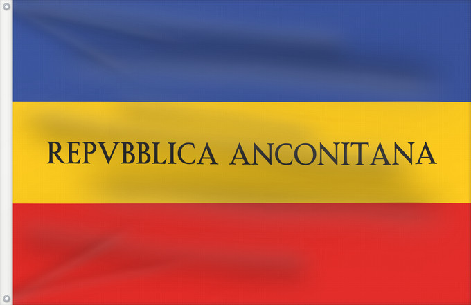 Flag, with two metal eyelets and reinforced hoist: Repubblica Anconitana