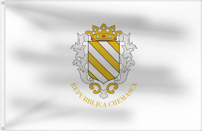 Bandera, con dos ojales metálicos y lado del asta reforzado: Republic of Crema	It is easy to put a border around this flag image	République de Crema	República de Crema	Republik Crema	Repubblica Cremasca	Bandéra de la Repubblica Cremasca