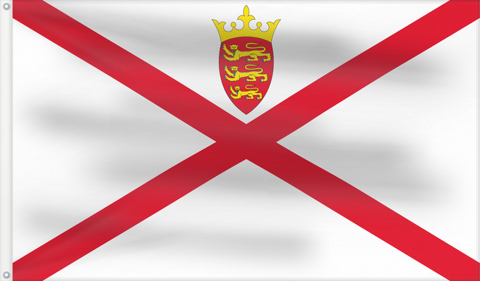 Flag, with two metal eyelets and reinforced hoist: Jersey	Jersey (Kanalinsel)	Maglia