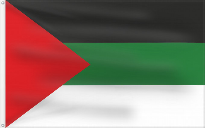 Drapeau, avec deux œillets métalliques et guindant renforcé : Arab revolution	Arab revolt of 1917  Hashemites	Révolte arabe (1917)	Revuelta Árabe (1917)	Arabischer Aufstand (1917)	Rivolta araba (1917)