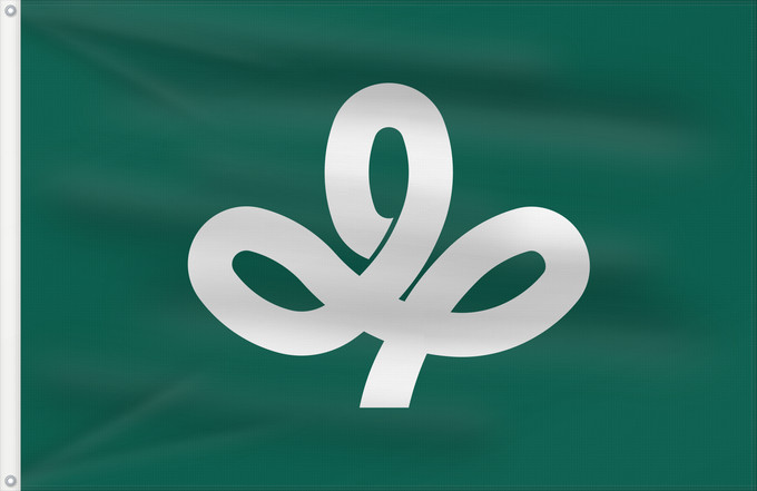 Drapeau, avec deux œillets métalliques et guindant renforcé : Miyagi Prefecture préfecture de Miyagi prefectura de Miyagi Präfektur Miyagi, Prefettura di Miyagi 宮城県旗