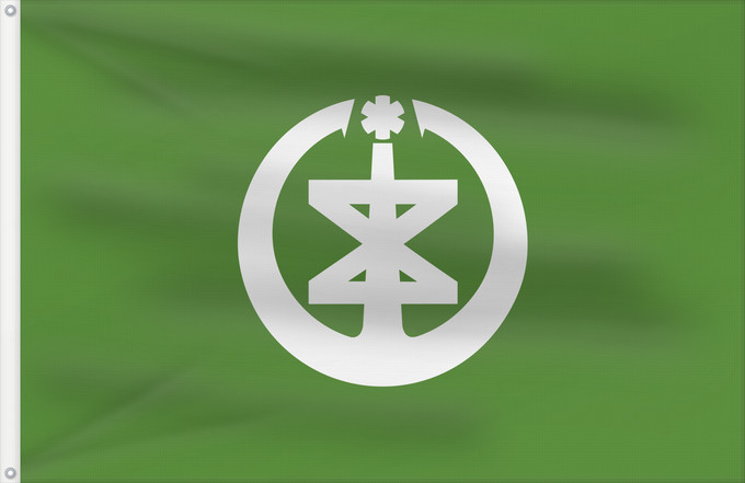 Bandera, con dos ojales metálicos y lado del asta reforzado: Niigata