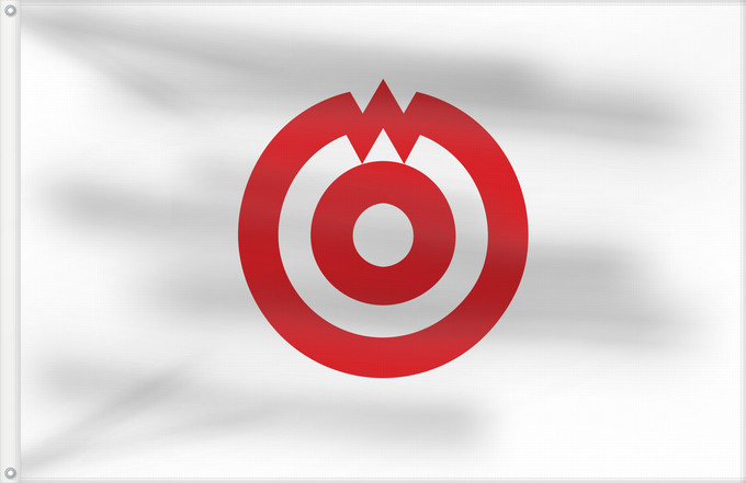 Bandera, con dos ojales metálicos y lado del asta reforzado: Yamaguti [Yamaguchi]