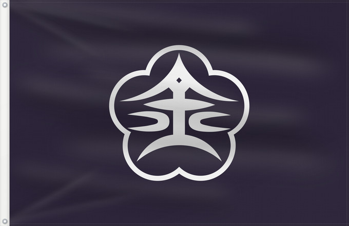 Flag, with two metal eyelets and reinforced hoist: Kanazawa, Ishikawa Kanazawa, Isikawa 金沢市旗 가나자와 시 기 金泽市旗 金澤市旗