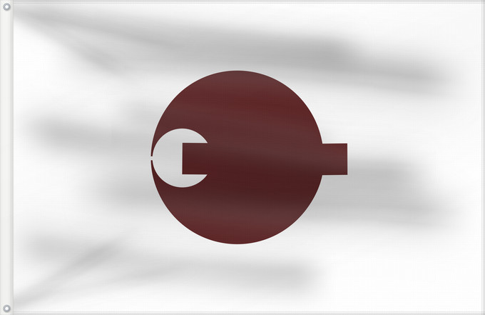 Flag, with two metal eyelets and reinforced hoist: Nara Prefecture W3C-validity not checked Préfecture de Nara Prefectura de Nara Nara Präfektur Prefettura di Nara 日本の奈良県章。