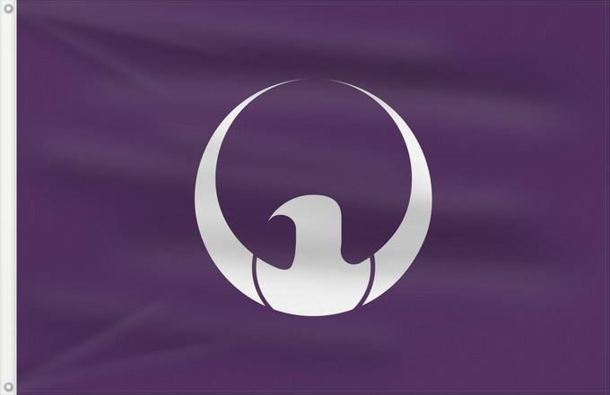 Bandera, con dos ojales metálicos y lado del asta reforzado: Suwa, Nagano 諏訪市旗