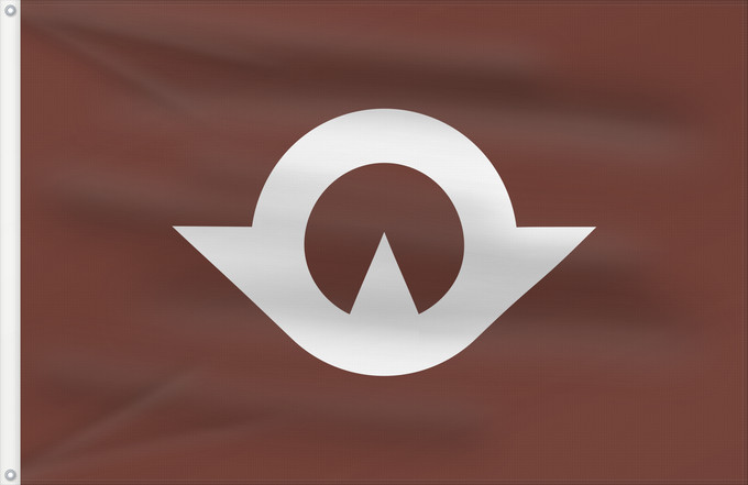 Flag, with two metal eyelets and reinforced hoist: Yamaguchi Prefecture Yamaguchi-ken Préfecture de Yamaguchi Prefectura de Yamaguchi Japanischen Präfektur Yamaguchi Prefettura di Yamaguchi Прапор префектури Ямагуті